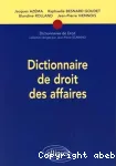 Dictionnaire de droit des affaires