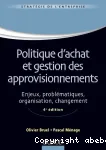 Politique d'achat et gestion des approvisionnements