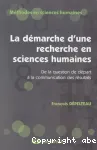 La démarche d'une recherche en sciences humaines