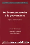 De l'entrepreneuriat à la gouvernance