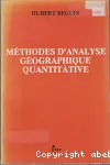 Me�thodes d'analyse ge�ographique quantitative