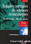 Annales corrigées de sciences économiques