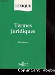 Lexique des termes juridiques