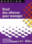 Droit des affaires pour manager
